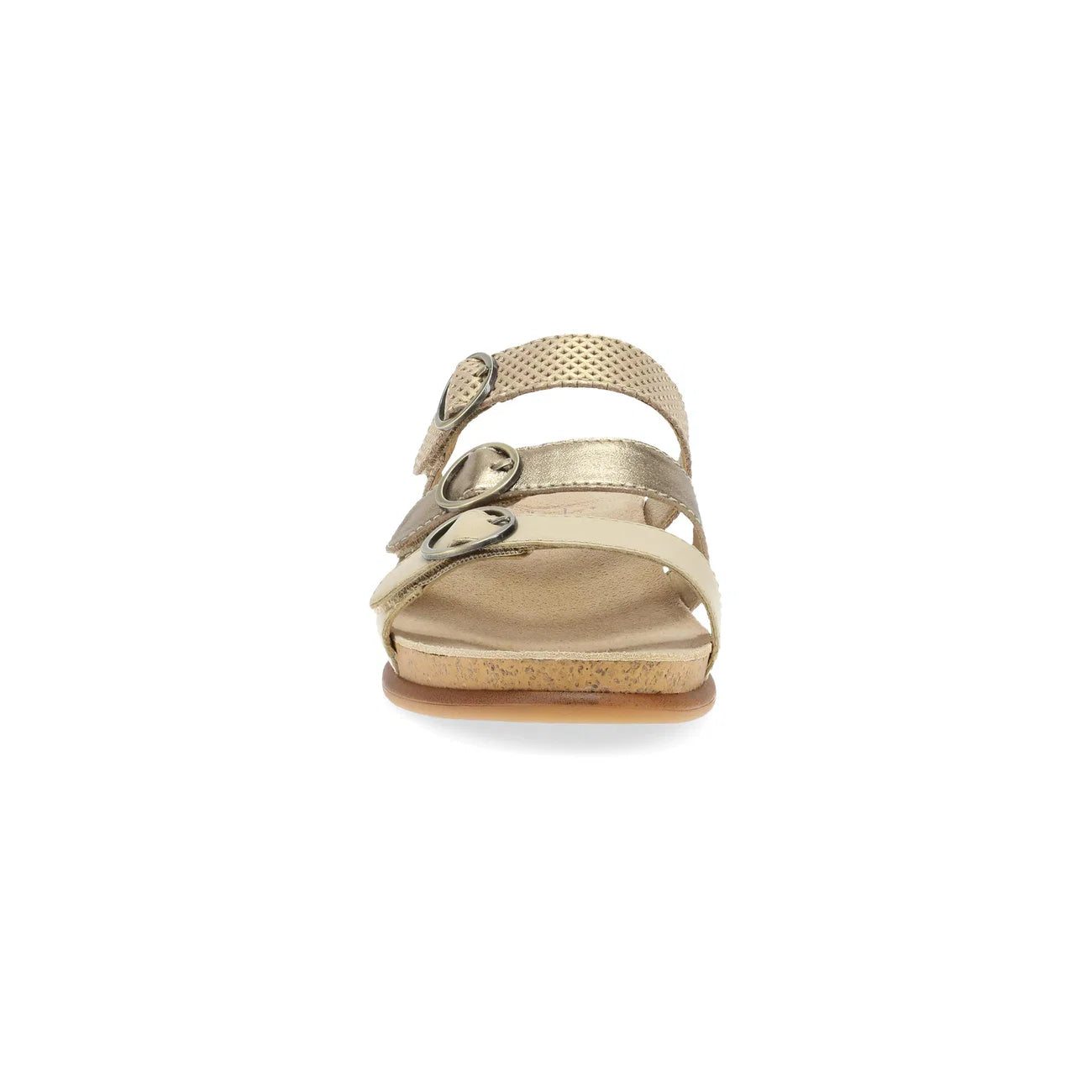 Campell Tri-Strap Sandal in Gold Multi