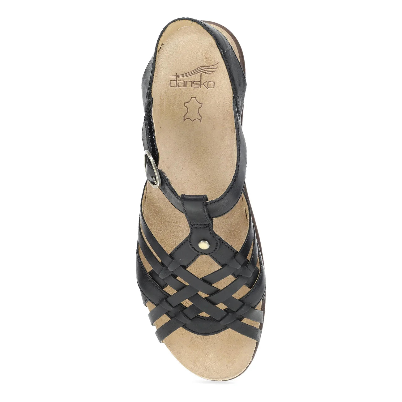 Christa Woven Peep-Toe In Black