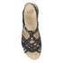 Christa Woven Peep-Toe In Black
