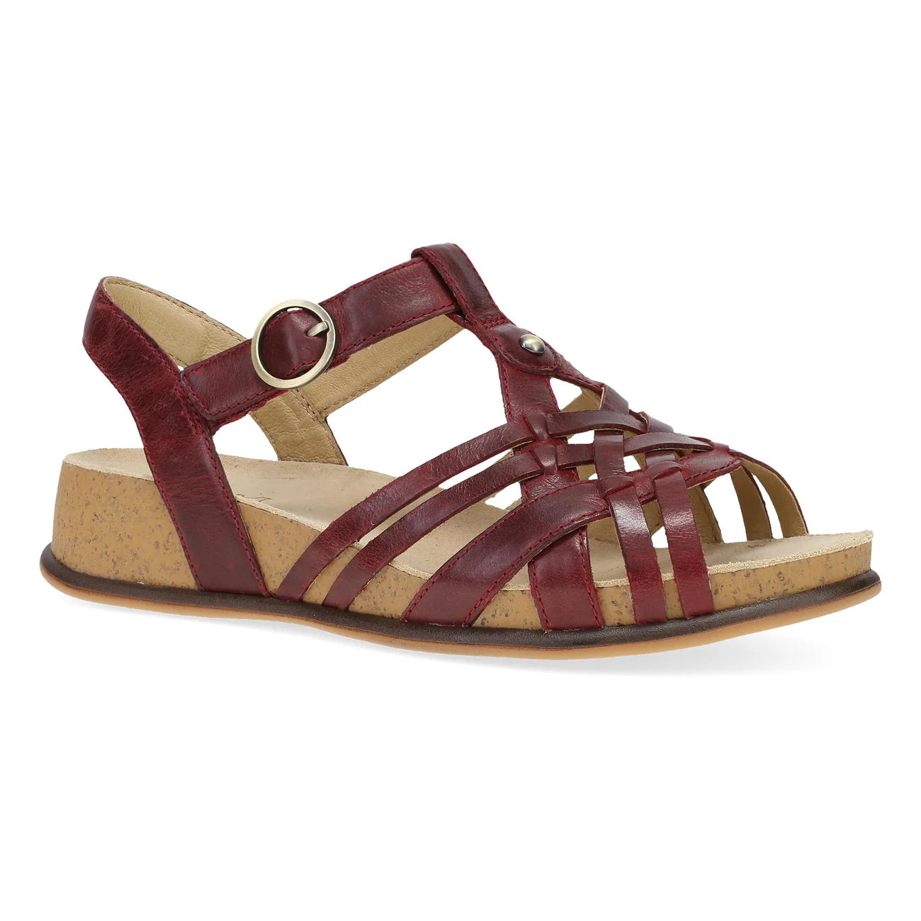 Christa Woven Peep-Toe In Plum