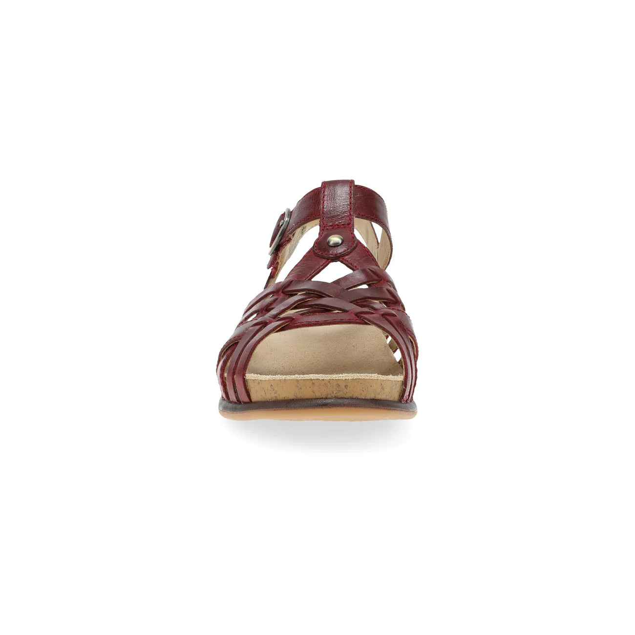 Christa Woven Peep-Toe In Plum