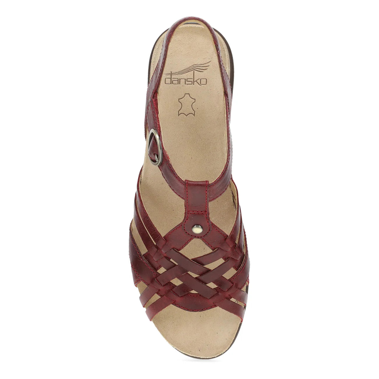Christa Woven Peep-Toe In Plum