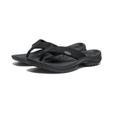 Kona Leather Flip-Flop in Black/Vapor