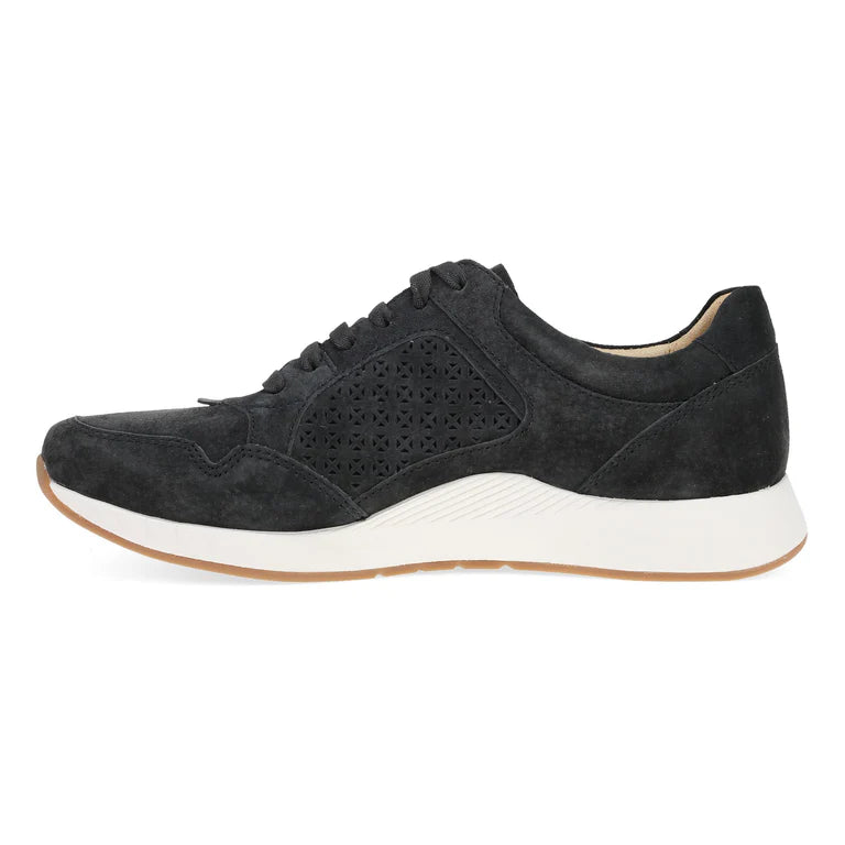 Catie Panel Suede Sneaker in Black