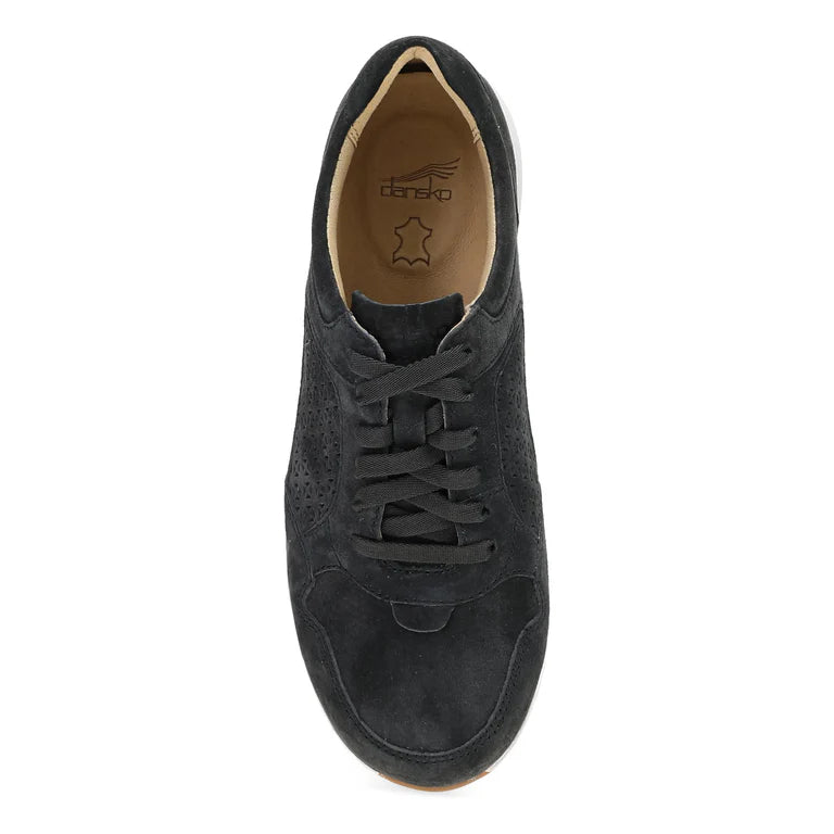 Catie Panel Suede Sneaker in Black