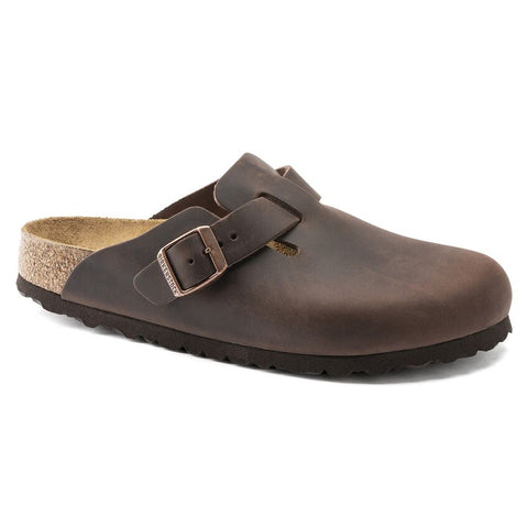 Boston Buckle Classic Footbed Mule in Habana Oiled Leather
