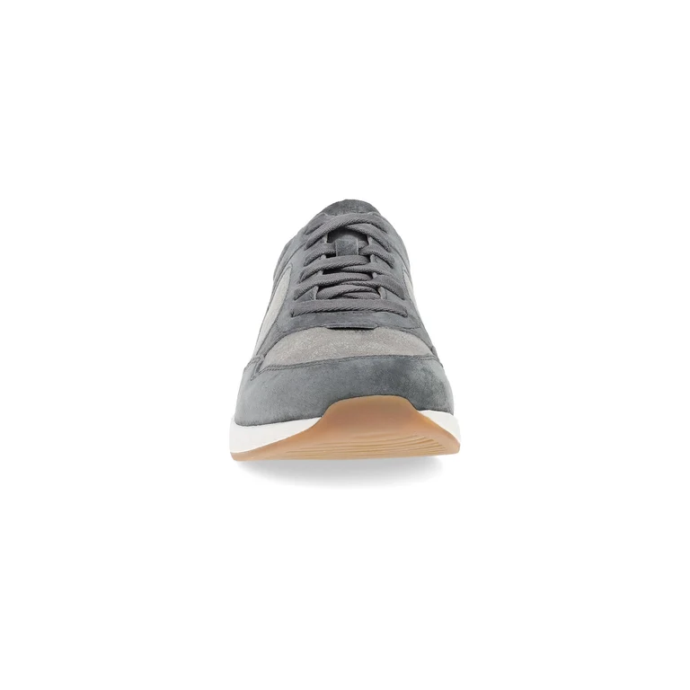 Catie Panel Suede Sneaker in Grey/Pewter
