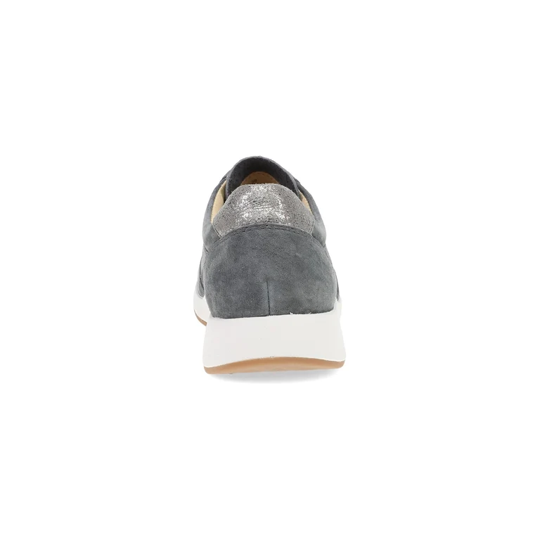 Catie Panel Suede Sneaker in Grey/Pewter