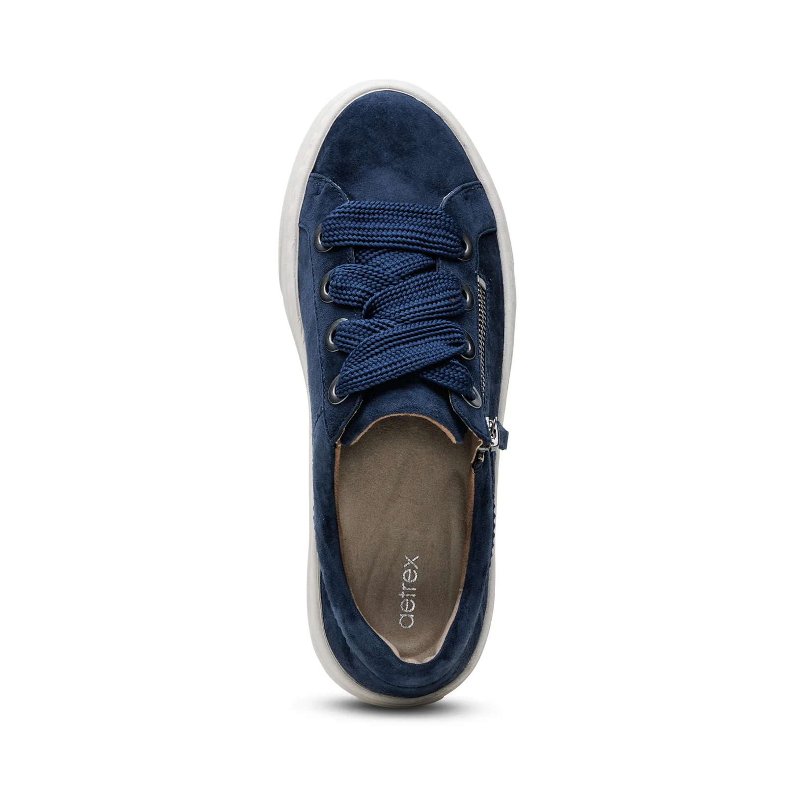 Aubrey Lace-Up Platform Sneaker in Navy