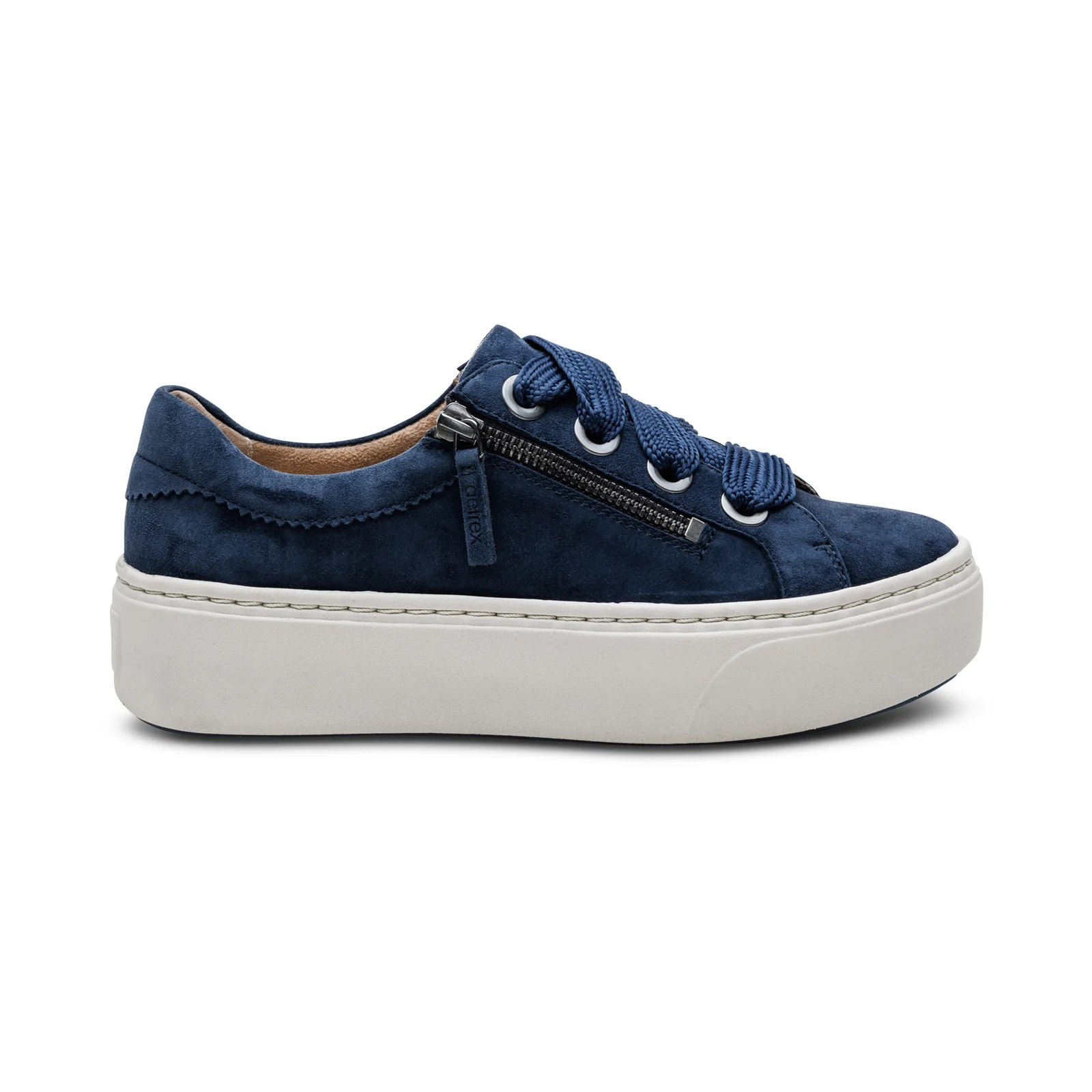 Aubrey Lace-Up Platform Sneaker in Navy