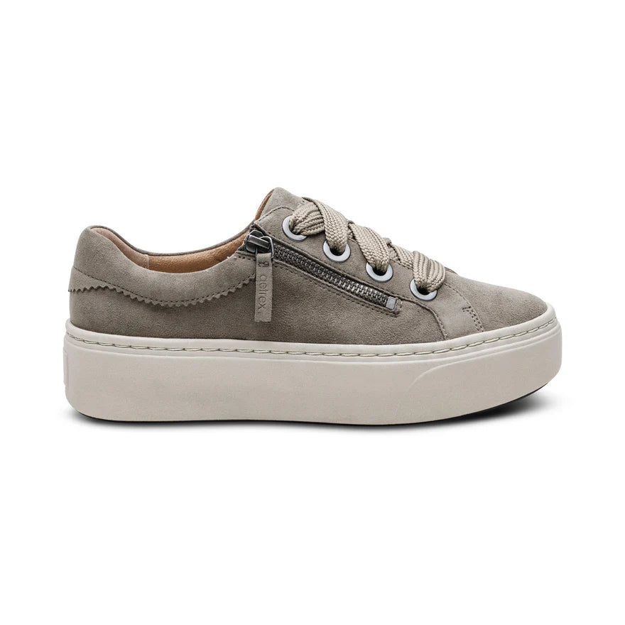 Aubrey Lace up Platform Sneaker in Taupe