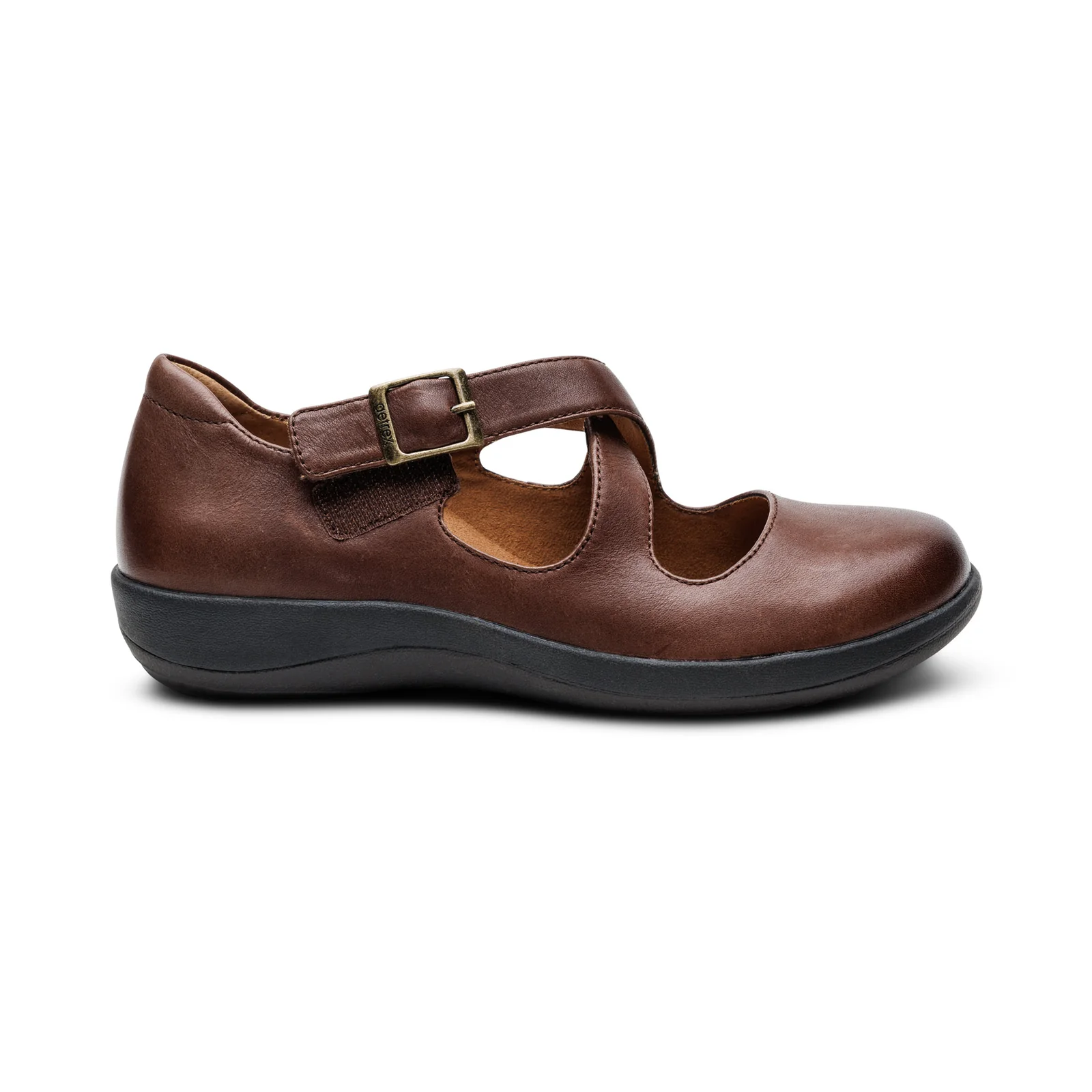 Paisley Leather Mary Jane in Brown