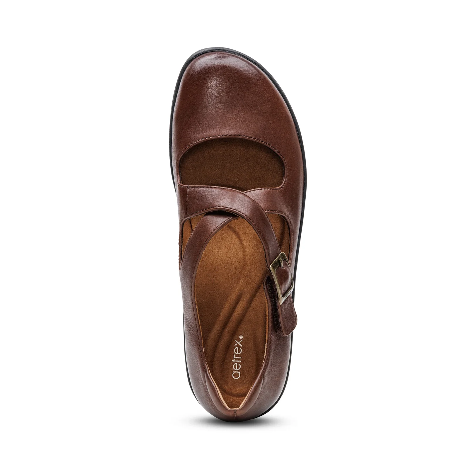 Paisley Leather Mary Jane in Brown