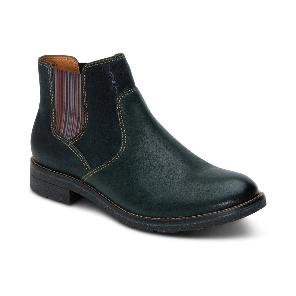 Kaylee Cool Chelsea Boot in Dark Green