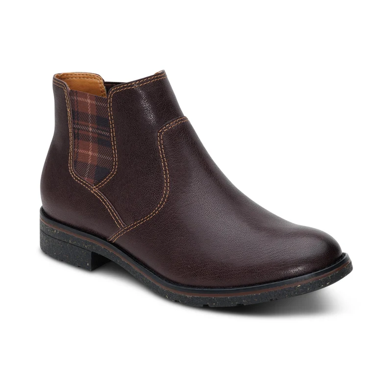 Kaylee Cool Chelsea Boot in Dark Brown