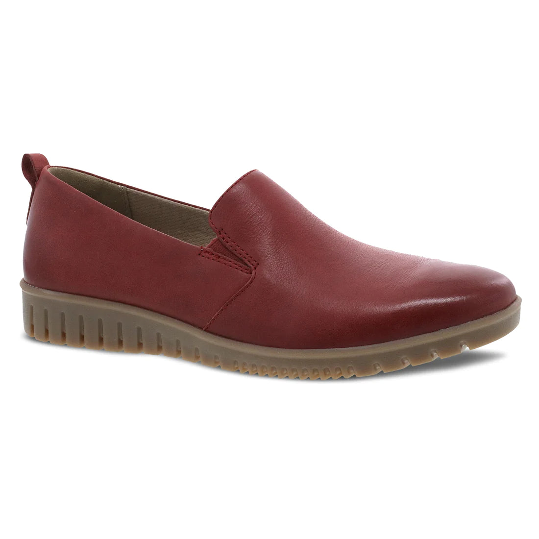 Linley Slip on in Burnished Leather Red