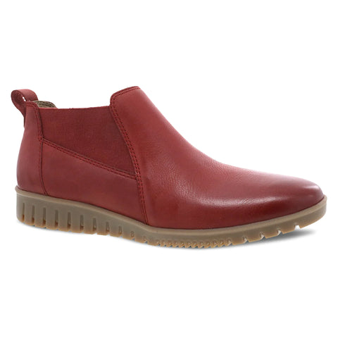 Louisa Leather Chelsea Boot in Red