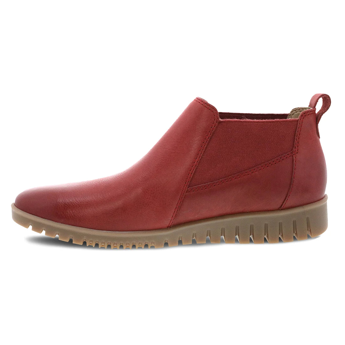 Louisa Leather Chelsea Boot in Red