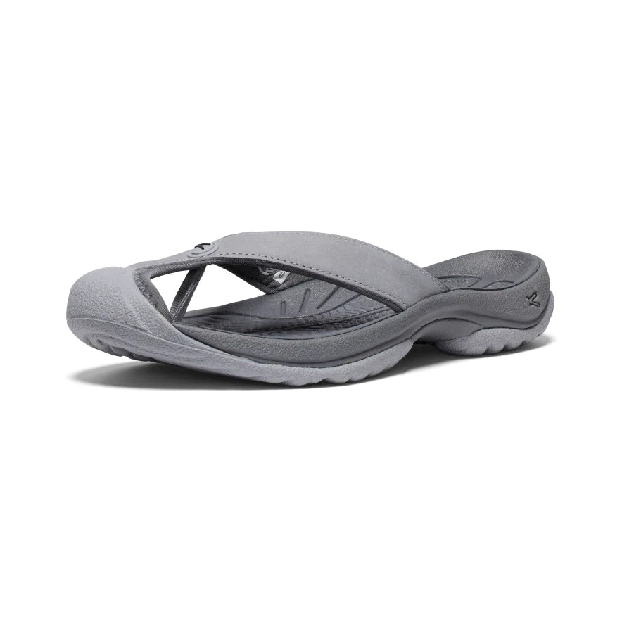 Waimea Leather closed Flip-Flop in Alloy/Black