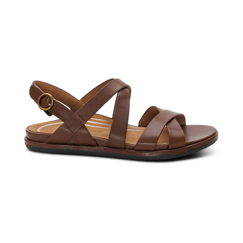 Piper Strappy Arch Support Sandal in Coffee