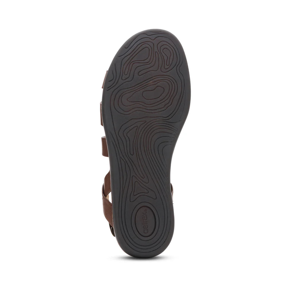 Piper Strappy Arch Support Sandal in Coffee