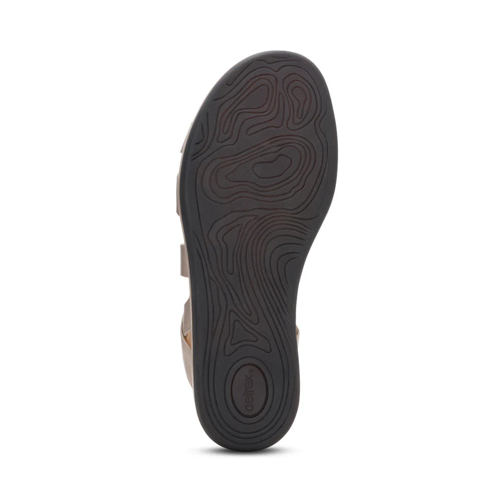 Piper Strappy Arch Support Sandal in Champagne