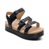 Aria Arch Support Platform Sandal in Black