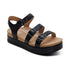 Aria Arch Support Platform Sandal in Black