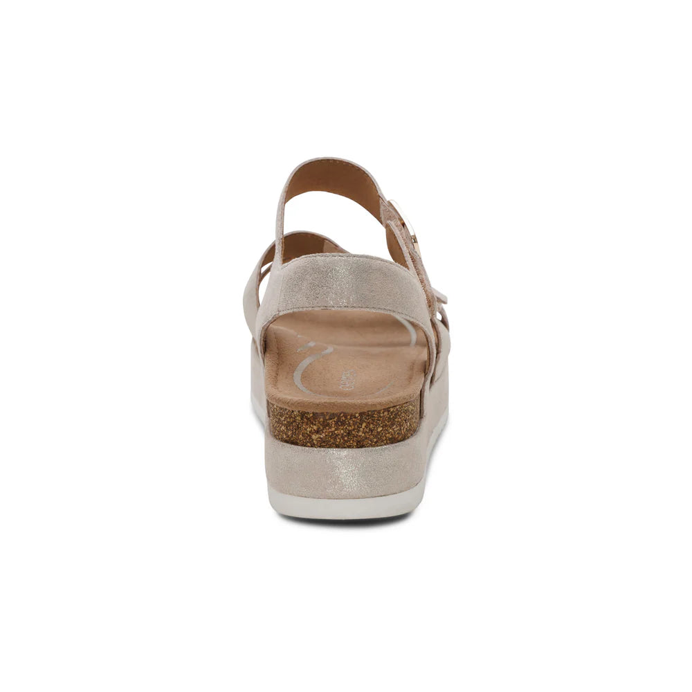 Aria Arch Support Platform Sandal in Champagne