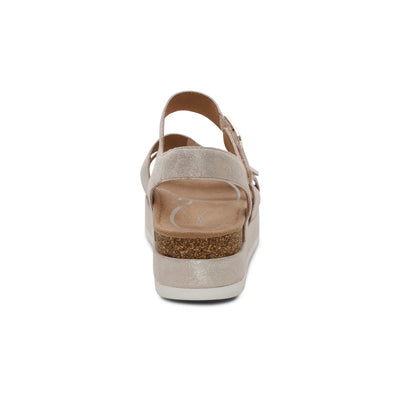 Aria Arch Support Platform Sandal in Champagne