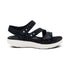 Savannah Fully Adjustable Tri-Strap Sandal in Black