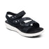Savannah Fully Adjustable Tri-Strap Sandal in Black