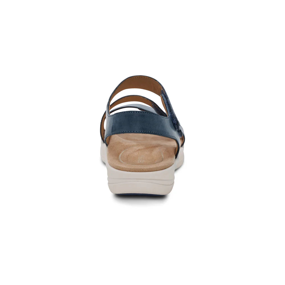 Savannah Fully Adjustable Tri-Strap Sandal in Hazy Blue