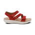 Savannah Fully Adjustable Tri-Strap Sandal in Red