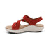 Savannah Fully Adjustable Tri-Strap Sandal in Red