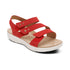 Savannah Fully Adjustable Tri-Strap Sandal in Red