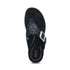 Donna Adjustable Toe Post Sandall in Black