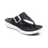 Donna Adjustable Toe Post Sandall in Black