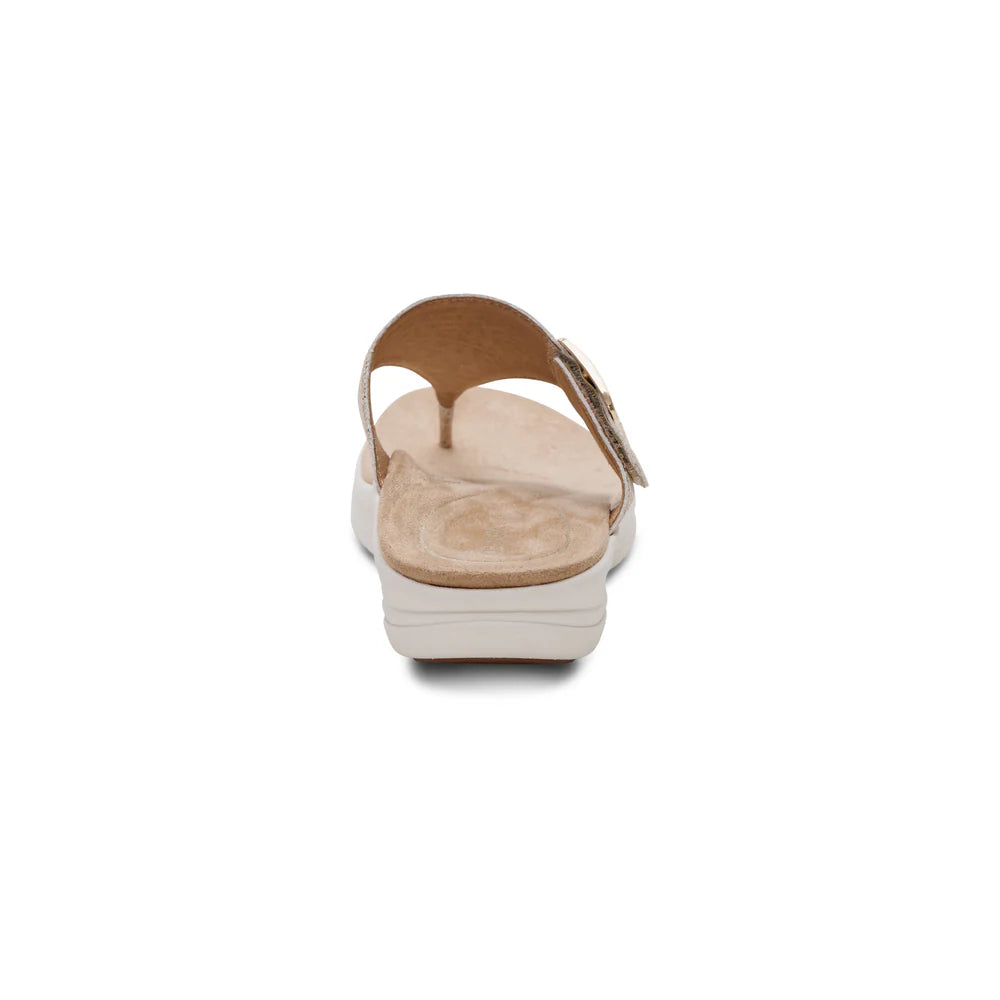 Donna Adjustable Toe Post Sandall in Champagne