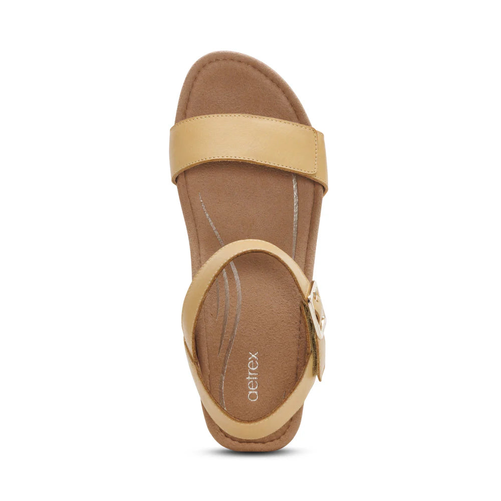 Sydney Quarter Strap Wedge in Butter