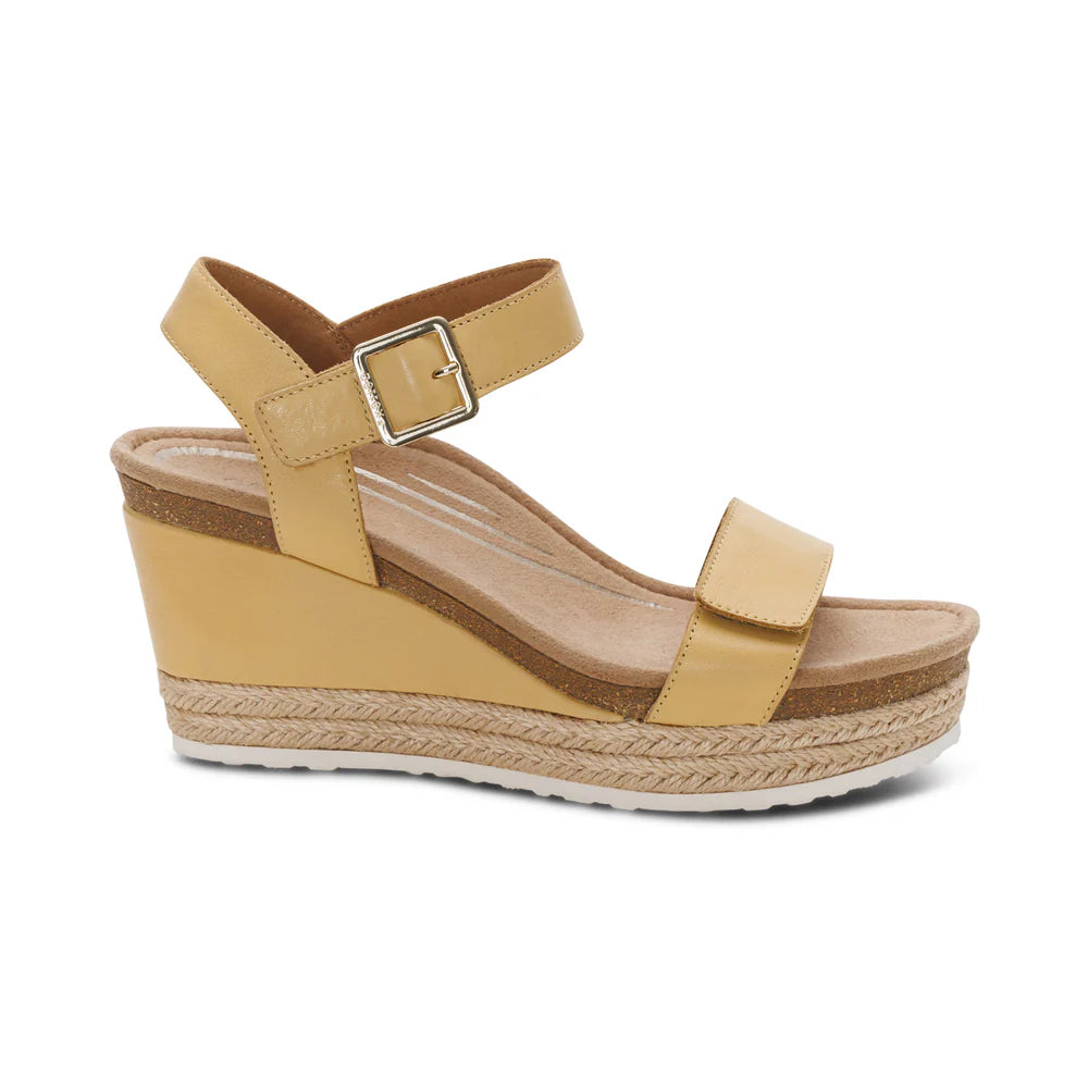Sydney Quarter Strap Wedge in Butter