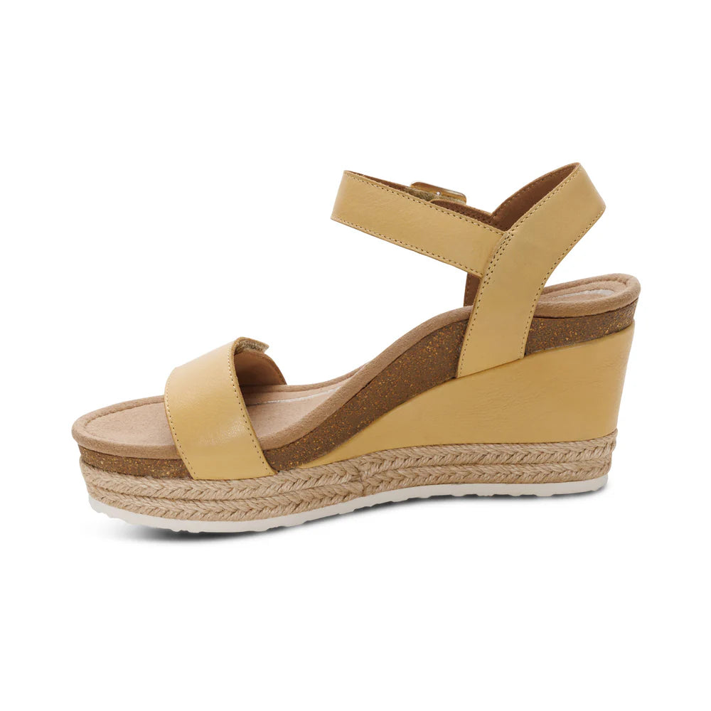 Sydney Quarter Strap Wedge in Butter