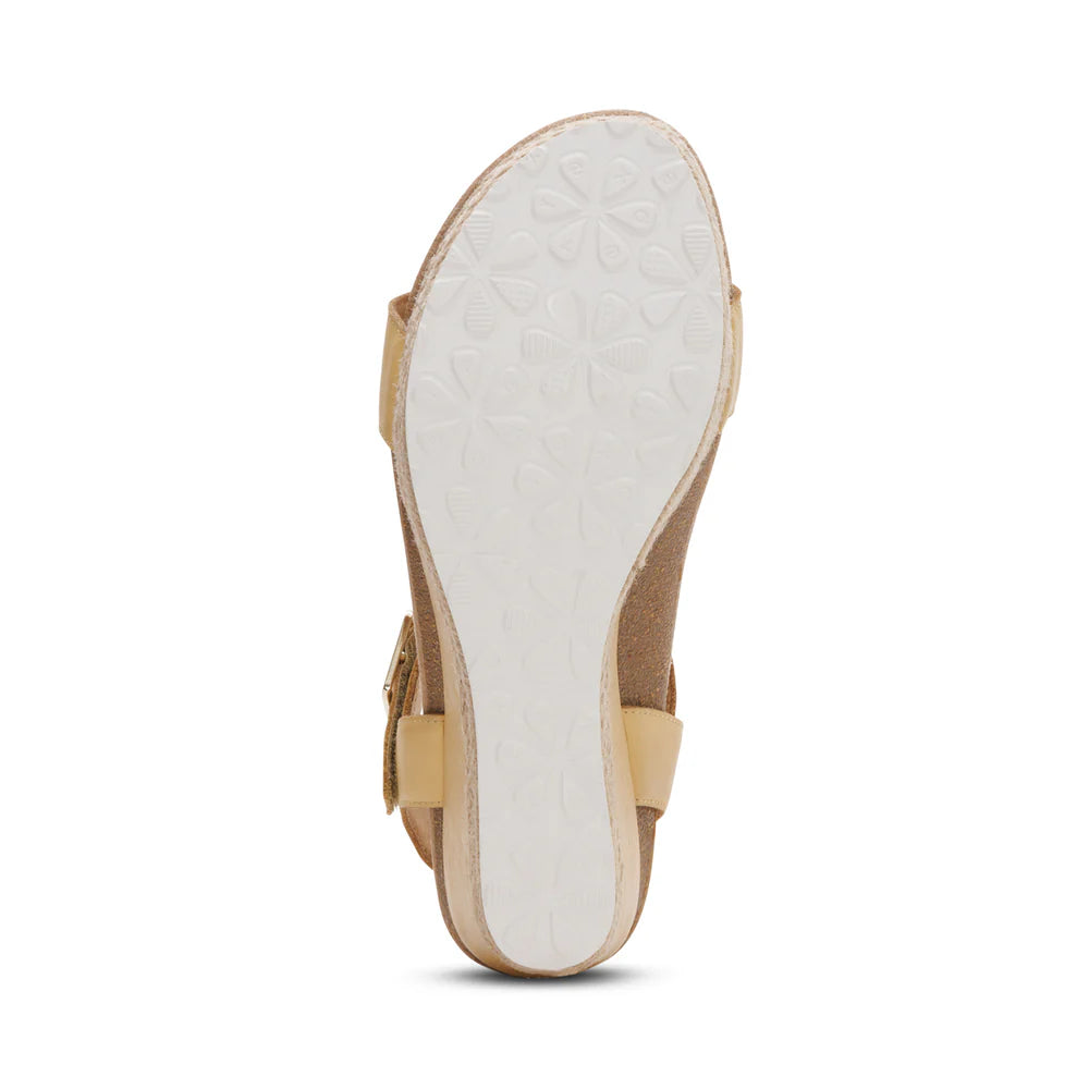 Sydney Quarter Strap Wedge in Butter