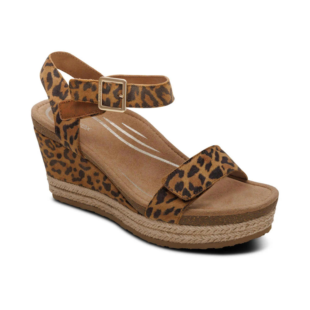 Sydney Quarter Strap Espadrille Wedge in Leopard