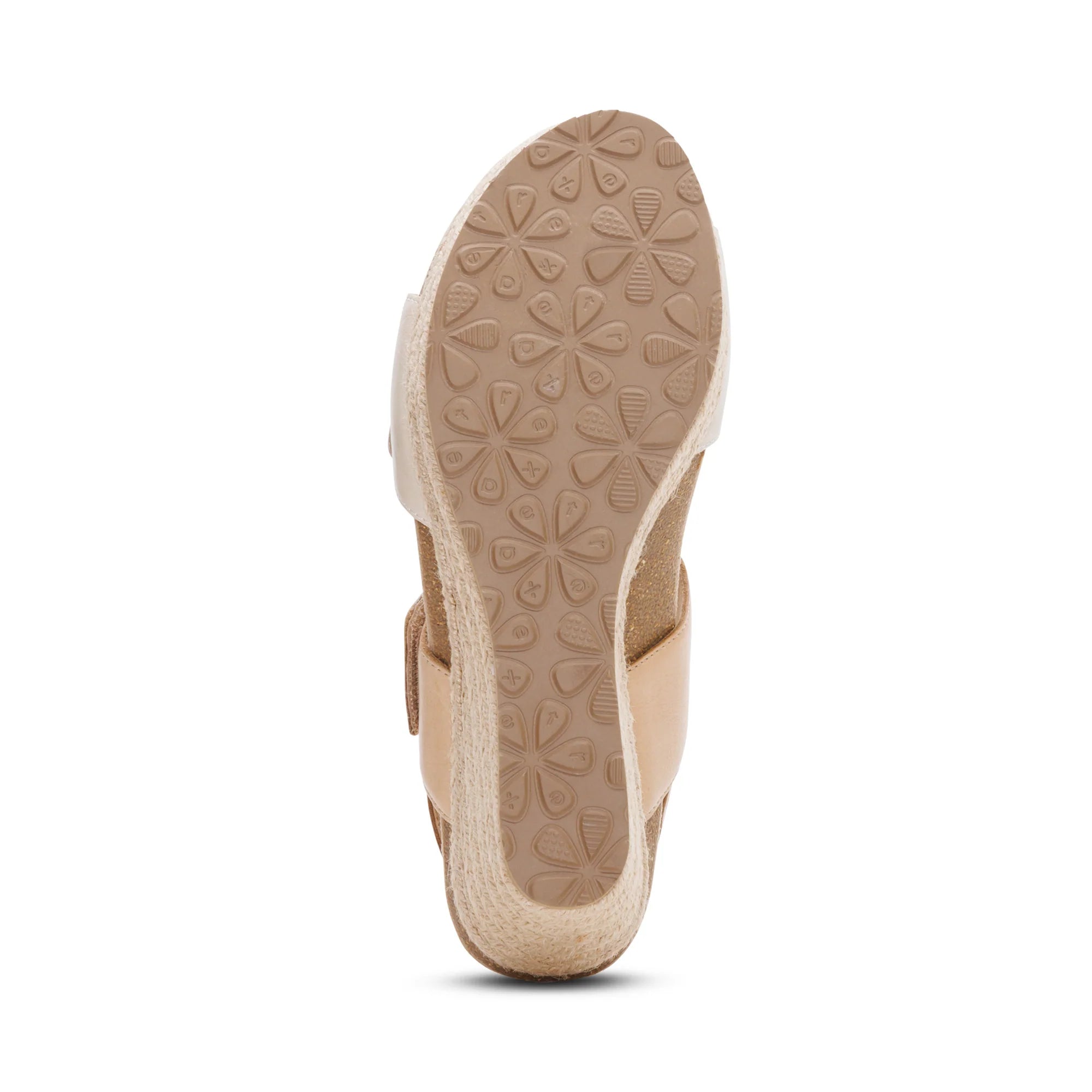 Ashley Buckled Espadrille Wedge in Off White