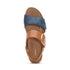 Ashley Buckled Espadrille Wedge in Hazy Blue Multi