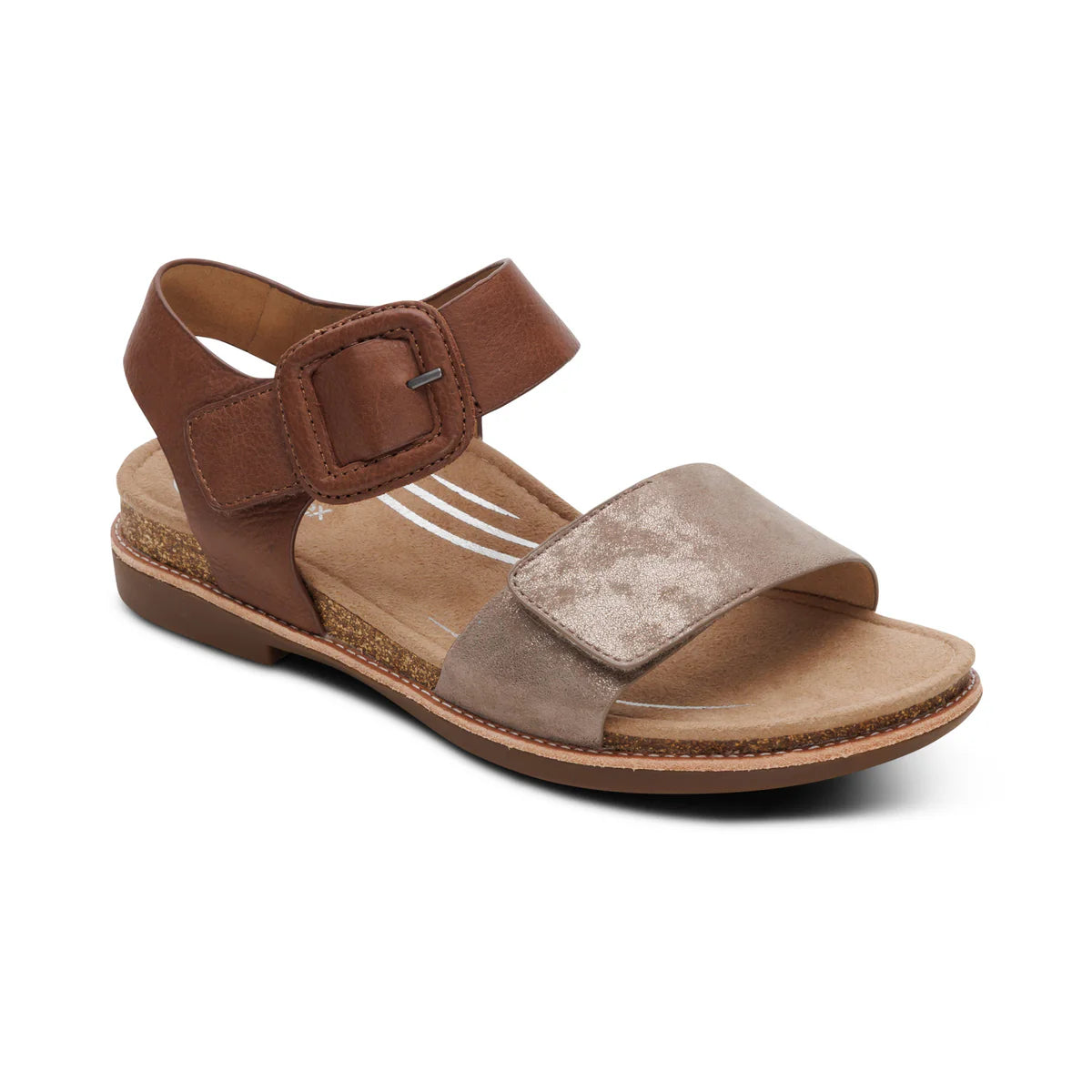 Claire Perfect Walking Sandal in Taupe Multi
