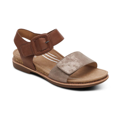 Claire Perfect Walking Sandal in Taupe Multi