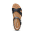 Flora Adjustable Quarter Strap Wedge in Black