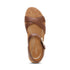 Flora Adjustable Quarter Strap Wedge in Brown